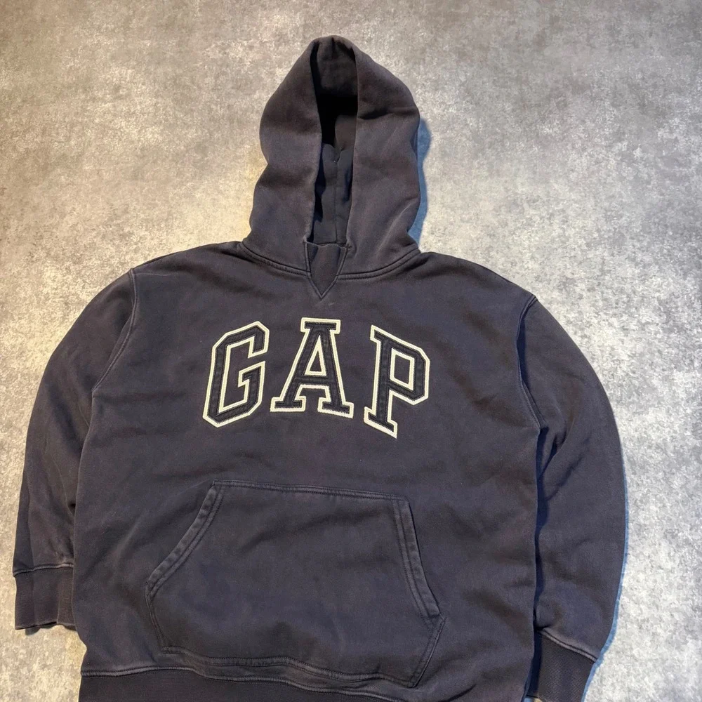 GAP Kids Hoodie Pullover Navy Blue Logo Graphic Size 12‎